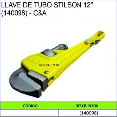 LLAVE DE TUBO STILSON 12"...