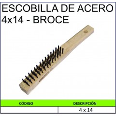 ESCOBILLA DE ACERO 4X14 -...