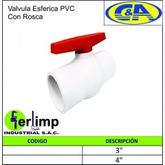 VALVULA ESFERICA DE PVC CON...