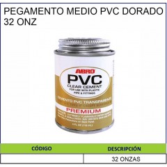 PEGAMENTO MEDIO PVC DORADO...