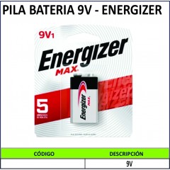 PILA BATERIA 9V - ENERGIZER