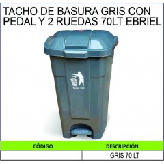 TACHO DE BASURA CON PEDAL Y...
