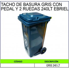 TACHO DE BASURA GRIS CON...