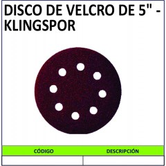 DISCO DE VELCRO DE 5" -...