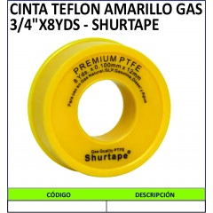 CINTA TEFLON AMARILLO GAS...