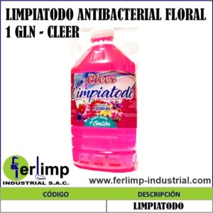 LIMPIATODO ANTIBACTERIAL FLORAL 1 GLN - CLEER