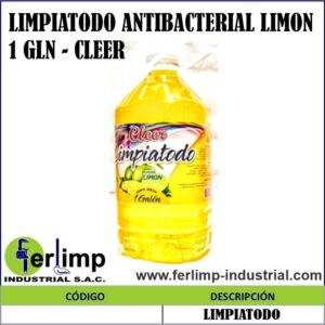 LIMPIATODO ANTIBACTERIAL LIMON 1 GLN - CLEER