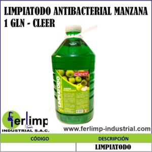 LIMPIATODO ANTIBACTERIAL MANZANA 1 GLN - CLEER