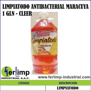 LIMPIATODO ANTIBACTERIAL MARACUYA 1 GLN - CLEER