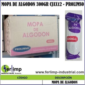 MOPA DE ALGODON 300 GR CJAX12 - PROLIMSO