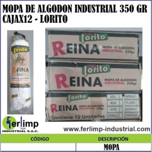 MOPA DE ALGODON INDUSTRIAL 350 GR CJAX12 - LORITO